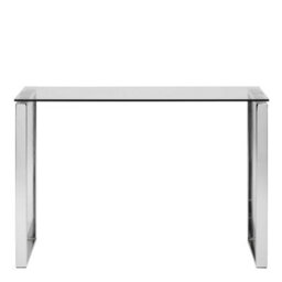 Wyld Haus Frederikssund Glass Top Console Table Polished Chrome Legs 1100X400X760mm - thumbnail 3