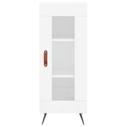 Berkfield Classic Sideboard High Gloss White 34.5X34X90 Cm Engineered Wood - thumbnail 5