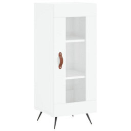 Berkfield Classic Sideboard High Gloss White 34.5X34X90 Cm Engineered Wood - thumbnail 1