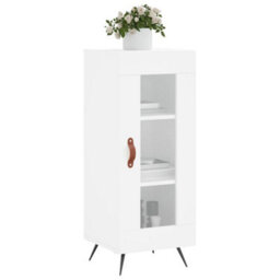 Berkfield Classic Sideboard High Gloss White 34.5X34X90 Cm Engineered Wood - thumbnail 3