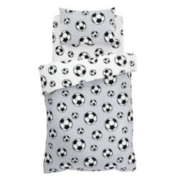 Catherine Lansfield Bedding Football Fleece Reversible Duvet Cover Set With Pillowcase Grey - thumbnail 5