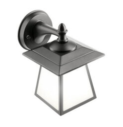 CGC Lighting Cgc Black Outdoor Outside Wall Light Traditional Vintage Opal Diffuser E27 Porch Garden - thumbnail 3