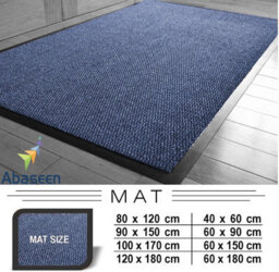 Abaseen Blue 90X150Cm Door Mat Heavy Duty Indoor Outdoor - thumbnail 2
