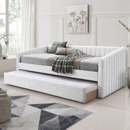 Sanderson Cream Upholstered Day Bed Including Underbed