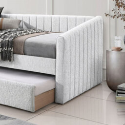 Sanderson Cream Upholstered Day Bed Including Underbed - thumbnail 2
