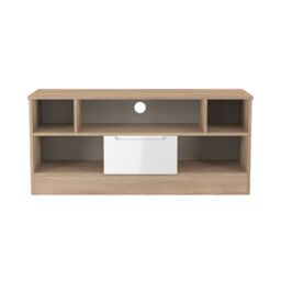 Messina Gloss Bardolino Oak Effect Tv Stand With 2 Shelves & 1 Drawers, (H)49.5Cm X (W)109.1Cm X (D)40Cm - thumbnail 2