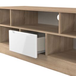 Messina Gloss Bardolino Oak Effect Tv Stand With 2 Shelves & 1 Drawers, (H)49.5Cm X (W)109.1Cm X (D)40Cm - thumbnail 6