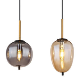 Luminosa Lighting Luminosa Blacky Bar Pendant Ceiling Light Matt Black Smoke Glass Shade 4X E14 - thumbnail 4