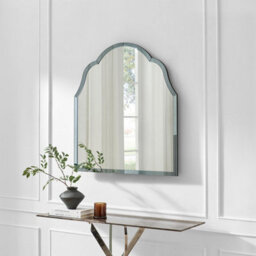 Furniturebox Uk Opaline Blue Ornate Large Arch Wall Mirror