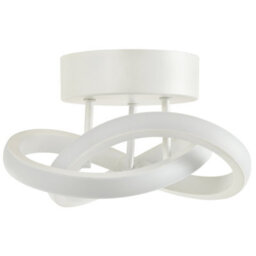 Happy Homewares Modern Led White Ceiling Light With Swirl Thick Metal Strip Creates 1253 Lumens - thumbnail 2