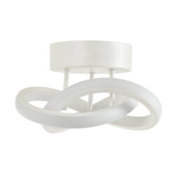 Happy Homewares Modern Led White Ceiling Light With Swirl Thick Metal Strip Creates 1253 Lumens - thumbnail 5