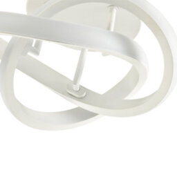 Happy Homewares Modern Led White Ceiling Light With Swirl Thick Metal Strip Creates 1253 Lumens - thumbnail 4