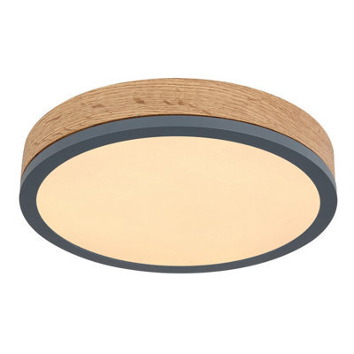 Luminosa Lighting Luminosa Doro 30Cm Flush Ceiling Light Graphite Led 3000K - image 1
