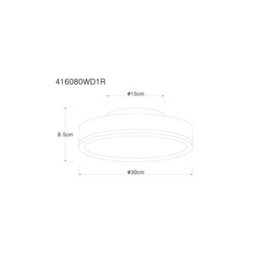 Luminosa Lighting Luminosa Doro 30Cm Flush Ceiling Light Graphite Led 3000K - thumbnail 7
