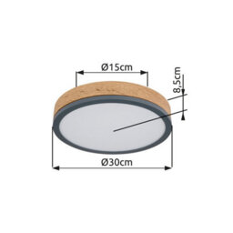 Luminosa Lighting Luminosa Doro 30Cm Flush Ceiling Light Graphite Led 3000K - thumbnail 8