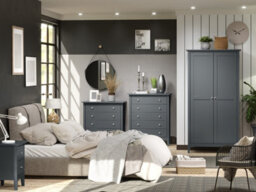 Core Products Como 2 Drawer Petite Blue Bedside Cabinet, H49.0Cm X W38.0Cm X D38.0Cm - thumbnail 5