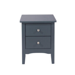 Core Products Como 2 Drawer Petite Blue Bedside Cabinet, H49.0Cm X W38.0Cm X D38.0Cm - thumbnail 2