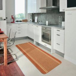 The Rugs Washable Designer Rugs & Mats Lined Bordered Design In Terra   116T - thumbnail 2