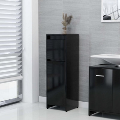 Berkfield Bathroom Cabinet Black 30X30X95 Cm Engineered Wood - image 1