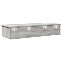 Berkfield Durable Wall Shelf With Drawers Grey Sonoma 100X37.5X19 Cm Engineered Wood - thumbnail 6