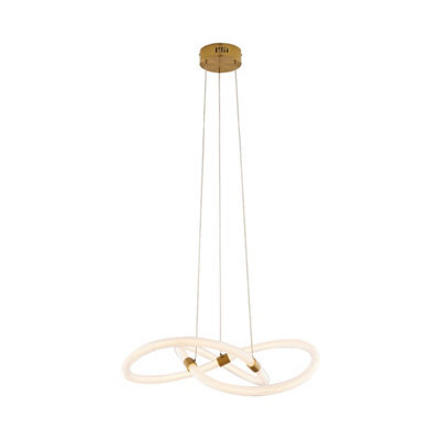 Pagazzi Lighting Pagazzi Virello Satin Brass Twist Led Pendant - image 1