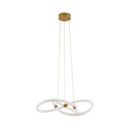 Pagazzi Lighting Pagazzi Virello Satin Brass Twist Led Pendant - thumbnail 2