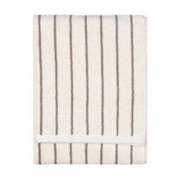 Yard Hebden Narrow Striped 100% Cotton Hand Towel, Mole, 50 X 100Cm - thumbnail 2