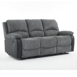 Electric Reclining Sofa, Corduroy Fabric Recliner 3 Seater Sofa -  3 Seater - thumbnail 3