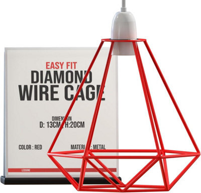 Vintage Geometric Cage Lampshade E27 Pendant Light Shade, 20X20Cm - image 1