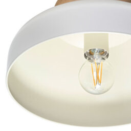 Happy Homewares Contemporary Scandinavian Designed Semi Flush Ceiling Light In Muted Dove Grey - thumbnail 3