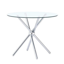 90Cm Table Tempered Glass Padded Home Kitchen Furniture