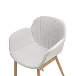 Beliani Set Of 2 Dining Chairs Alice Fabric Light Grey - thumbnail 7
