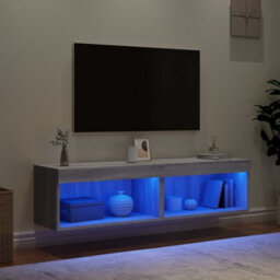 Berkfield Durable Tv Cabinets With Led Lights 2 Pcs Grey Sonoma 60X30X30 Cm - thumbnail 4