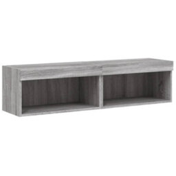Berkfield Durable Tv Cabinets With Led Lights 2 Pcs Grey Sonoma 60X30X30 Cm - thumbnail 7