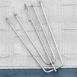 Berkfield Linen-Look Blackout Curtains With Hooks 2 Pcs Blue 140X175 Cm - thumbnail 4