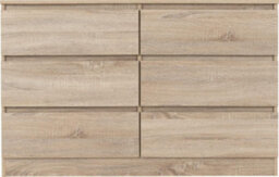 Seconique Malvern 6 Drawer Chest Sonoma Oak Effect Metal Runners - thumbnail 3