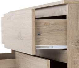 Seconique Malvern 6 Drawer Chest Sonoma Oak Effect Metal Runners - thumbnail 6