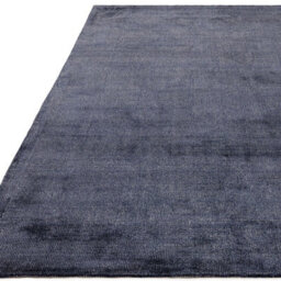 Blue Handmade Luxurious Modern Plain Sparkle Rug For Bedroom & Living Room-120Cm X 170Cm - thumbnail 3