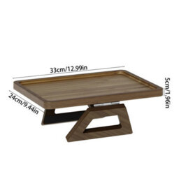 Brown Bamboo Sofa Arm Tray Table Chair Rest Organiser Couch Remote Storage Holder Desk - thumbnail 2