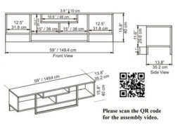 Decorotika Astona Tv Stand Tv Unit For Tvs Up To 65 Inch Oak White And Black - thumbnail 5