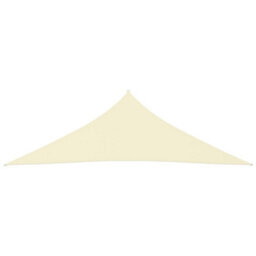 Berkfield Sunshade Sail Oxford Fabric Triangular 5X5X6 M Cream - thumbnail 2