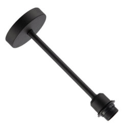 Happy Homewares Classic Matte Black Ceiling Light Fixture To Showcase Lamp Shades - thumbnail 5