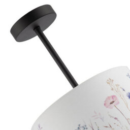 Happy Homewares Classic Matte Black Ceiling Light Fixture To Showcase Lamp Shades - thumbnail 4
