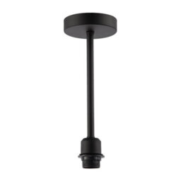 Happy Homewares Classic Matte Black Ceiling Light Fixture To Showcase Lamp Shades - thumbnail 1