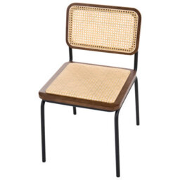 Beliani Set Of 2 Dining Chairs Corvallis Pe Rattan Brown - thumbnail 7