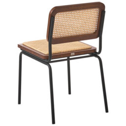 Beliani Set Of 2 Dining Chairs Corvallis Pe Rattan Brown - thumbnail 6