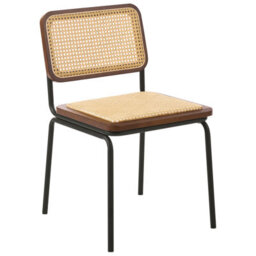 Beliani Set Of 2 Dining Chairs Corvallis Pe Rattan Brown - thumbnail 4