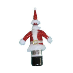 HSD Champagne Bottle Santa Jacket & Hat Outfit - Festive Christmas Decoration For Holiday Parties & Celebrations