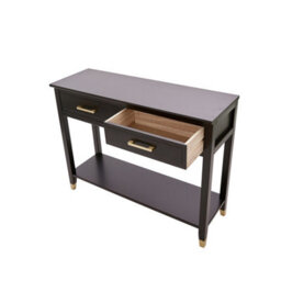 Cabinet Bits Palazzi 2 Drawer Console Table Black - thumbnail 5