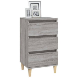 Berkfield Bedside Cabinet Grey Sonoma 40X35X70 Cm Engineered Wood - thumbnail 4